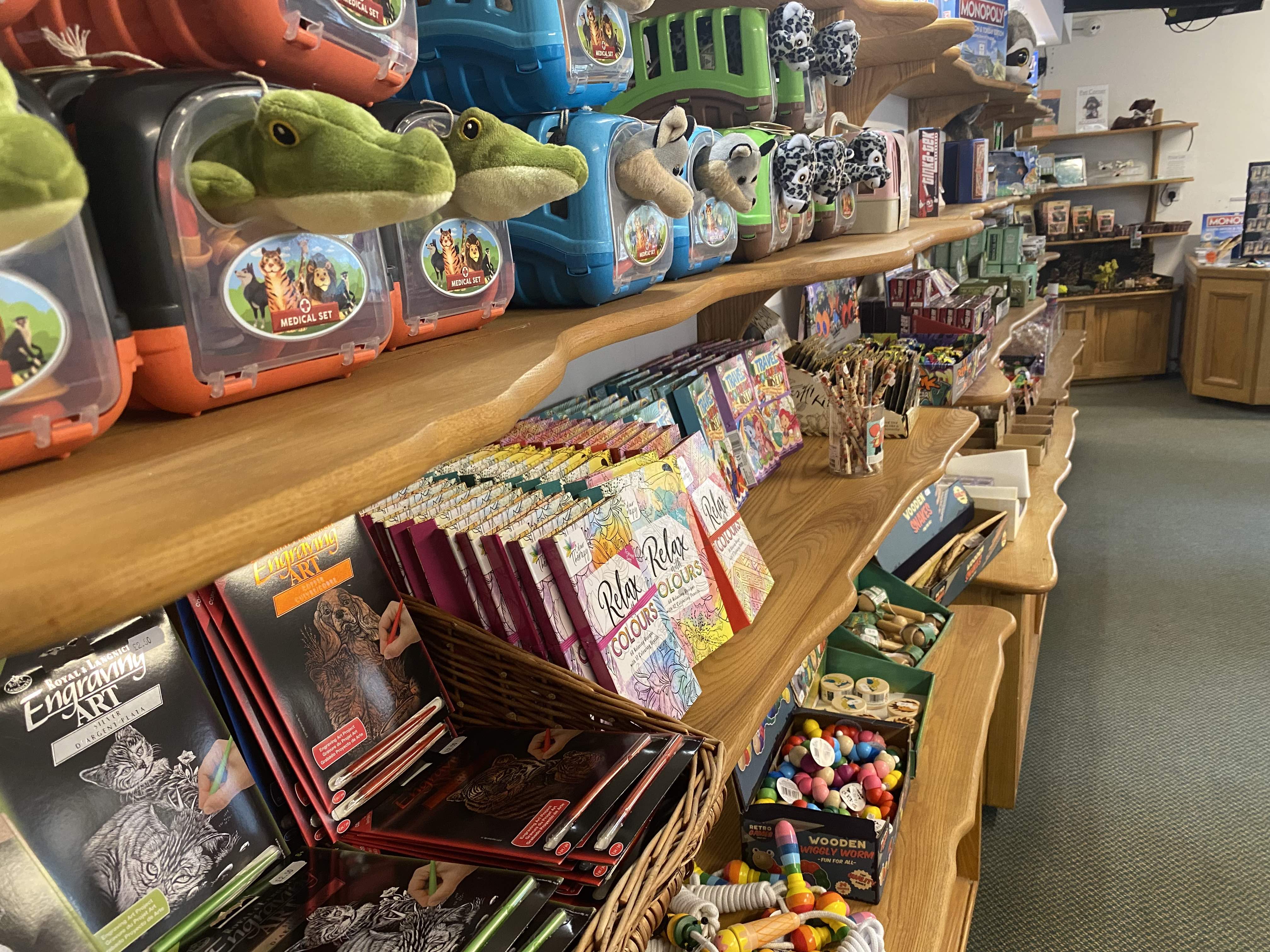 Shop display of toys